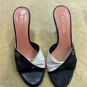 Escada 37.5 heels Vero Cuoio made in Italy